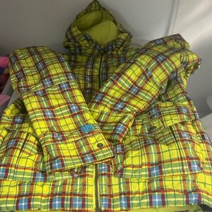 Burton ski snowboard colorful  Green and yellow Jacket